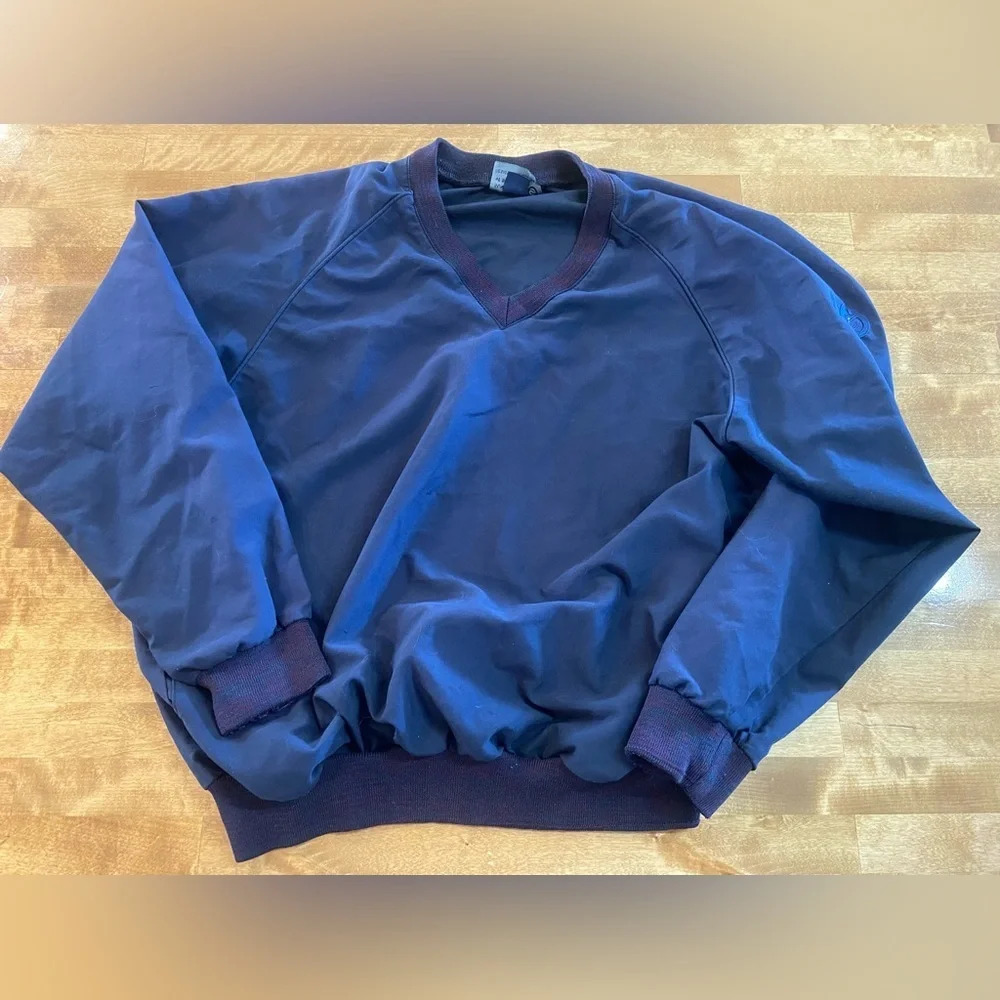 SUNDERLAND OF SCOTLAND Mens Navy Blue Golf Windbreaker Pullover Medium - Picture 3 of 14